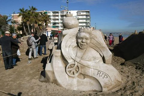 Spain Sand Sculpure - Dec 2013 Stock Photos