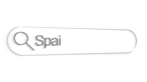 Spain Search Bar Close Up Single Line Typing Text Box Layout Web Database Stock Footage 151547706