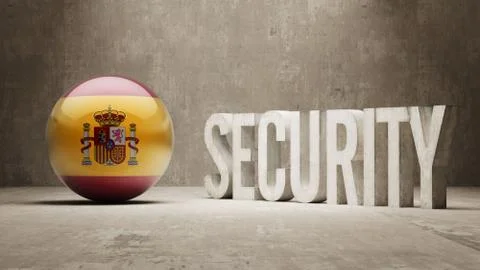 Spain. Security Concept. Stock Illustration