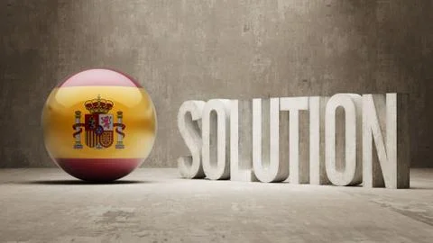 Spain. Solution Concept. Stock Illustration