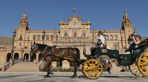 Spain square frontal view Видео 42879670
