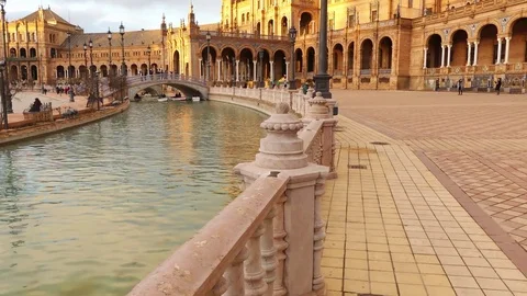 Spain Square in Maria Luisa Park, Seville, Spain Stock Footage 82343072