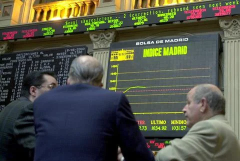 Spain - Stock Market/telefonica - Aug 2000 Stock Photos