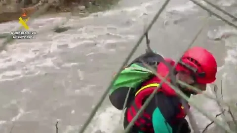 Spain: Storm Leonardo triggers rescues and search operations in southern ... Stock Footage 328295643