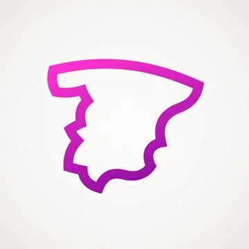 Spain - Stylized outline map Stock Illustration