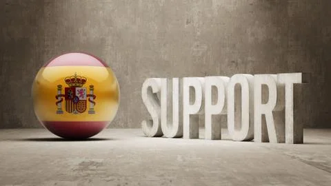 Spain. Support Concept. Stock Illustration