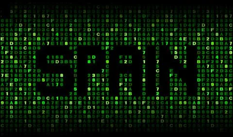 Spain text on hex code illustration Stock Illustration