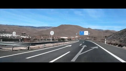 Spain timelapse desert drive Stock Footage 102126643