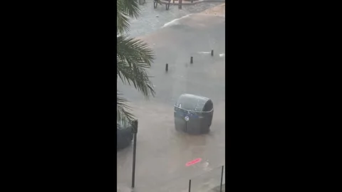 Spain: Torrential Rains Trigger Red Alert as Ibiza Floods 7 Stock Footage 320918480