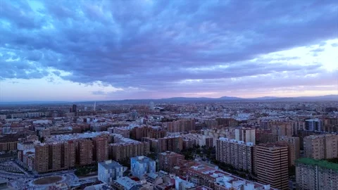 Spain Valencia drone . 4k . sunset Stock Footage 277403496