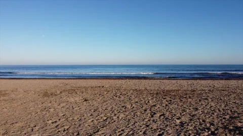 Spain Valencia Spring drone sea view Video stock 273707553