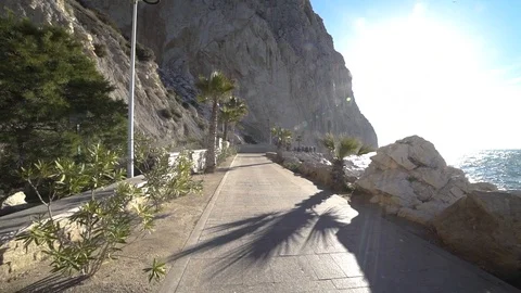 Spain walk by coast Stock Footage 89700146