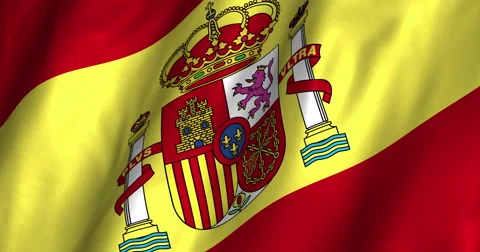 Spain Waving Flag-4K Stock Footage 47043816