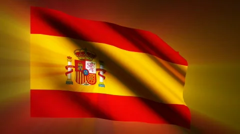 Spain waving flag Stock Footage 775206