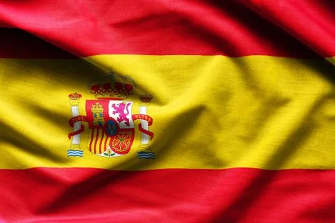 Spain waving flag Stockfoto's
