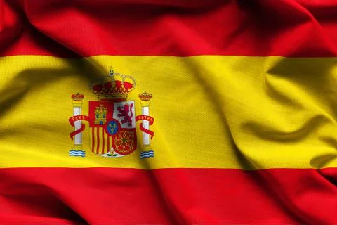 Spain waving flag Stockfoto's