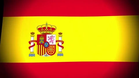 Spain waving flag. Seamless loop Stock Footage 223045314