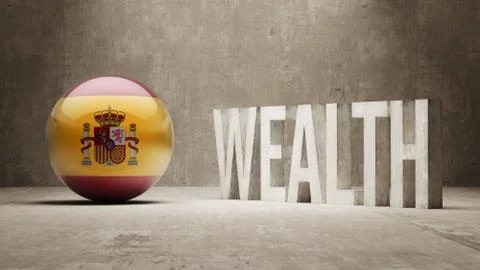 Spain. Wealth Concept. Stock Illustration