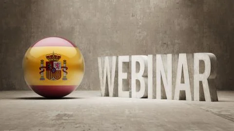 Spain. Webinar Concept. Illustrazione stock