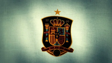 Spain World Cup 2014 Flag Logos (Treated) Stock Footage 33820879