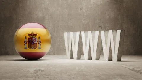 Spain. WWW Concept. Stock Illustration