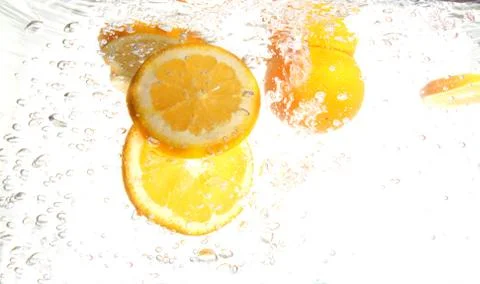 Spalsh lemon Stock Photos