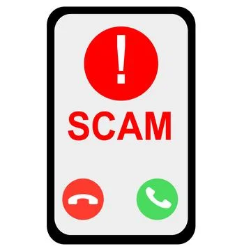 SPAM calling icon. Spam Call screen smartphone interface symbol. 스톡 일러스트