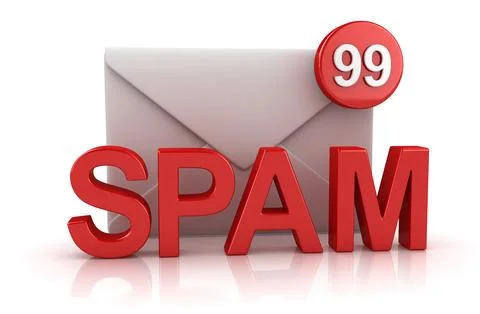 Spam Concept with Envelope Stock Photos