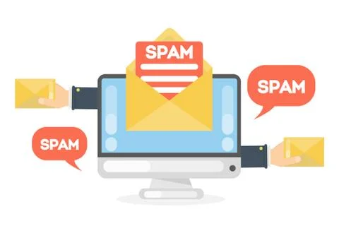 Spam concept illustration. Stock Illustration