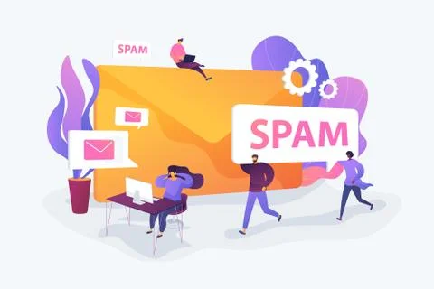 Spam concept vector illustration. Illustrazione stock