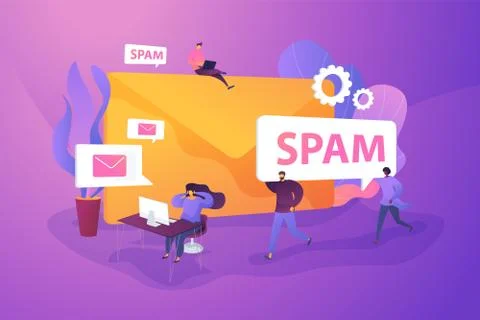 Spam concept vector illustration. Illustrazione stock
