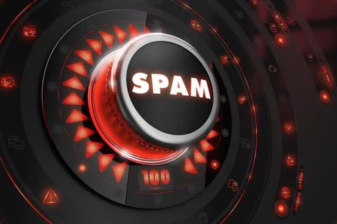 Spam Controller on Black Console Stock Illustration