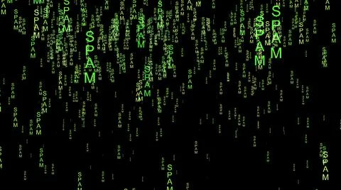 Spam data code on the web 스톡 일러스트