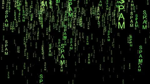 Spam data code on the web 스톡 일러스트