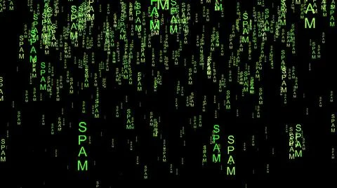 Spam data code on the web Stock Illustration