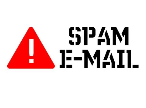 Spam e-mail attention sign Stock Illustration