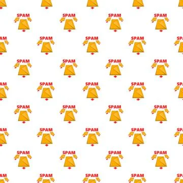 Spam e-mails pattern, cartoon style Stock Illustration