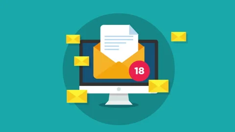 Spam email concept animation. Stock Footage 229965695