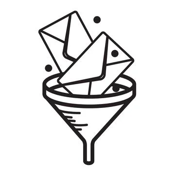 Spam Email Filter Icon Stock Illustration