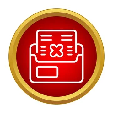Spam email message with error icon in inbox 스톡 일러스트