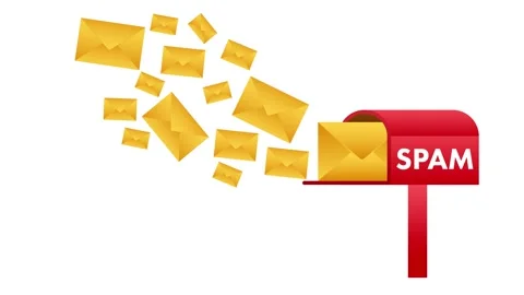 Spam email messages flying into a mailbox animation Stock Footage 337968191