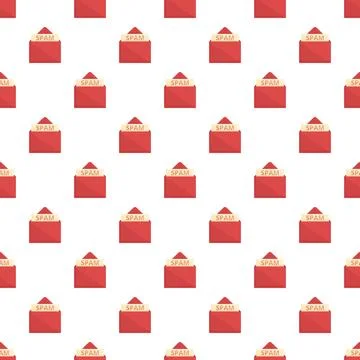 Spam email messages in red envelope pattern 스톡 일러스트