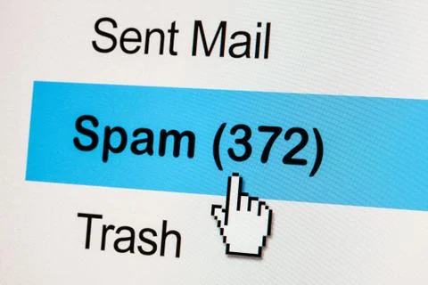 Spam email Foto stock