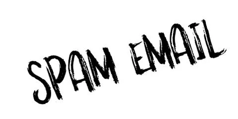 Spam Email rubber stamp Stock Illustration