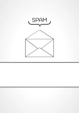 Spam envelope Stock Illustration