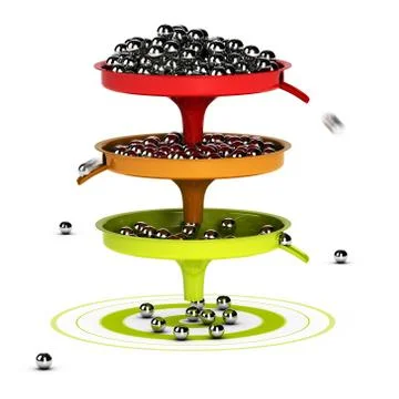 Spam Filter Process Concept Stock Illustration