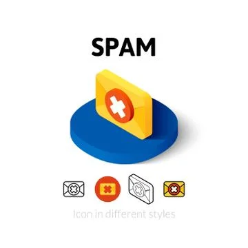 Spam icon in different style Stock Illustration