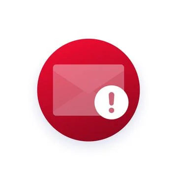 Spam icon with an email, vector Stock Illustration