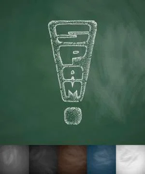 Spam icon. Hand drawn vector illustration Stock Illustration