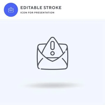 Spam icon vector, filled flat sign, solid pictogram isolated on white, logo Stock Illustration